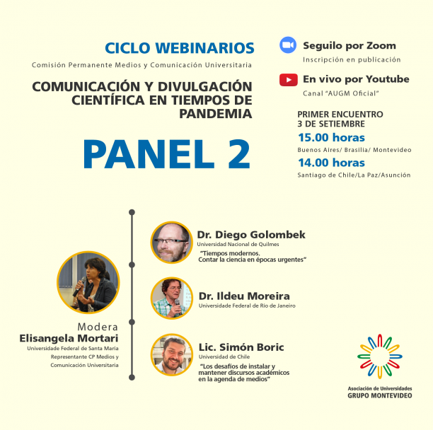 imagen Webinar internacional: comunicación y divulgación científica en tiempos de pandemia