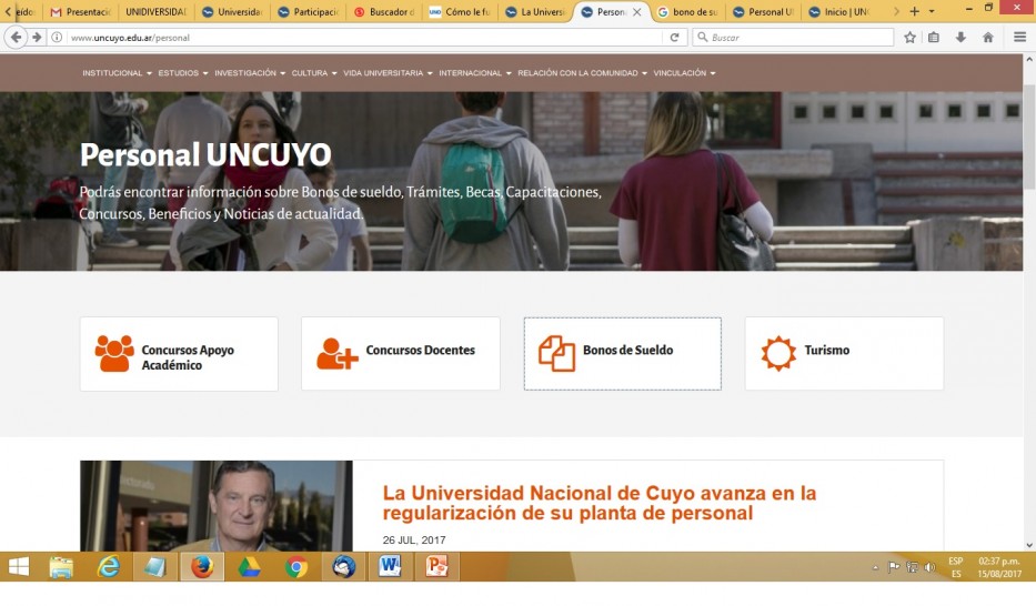 imagen Personal de la UNCuyo ya puede consultar su bono de sueldo digital