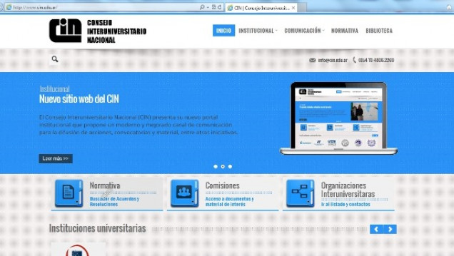 imagen El CIN renovó su sitio web 