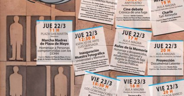 Actividades conmemorativas en la Semana de la Memoria - Prensa UNCUYO