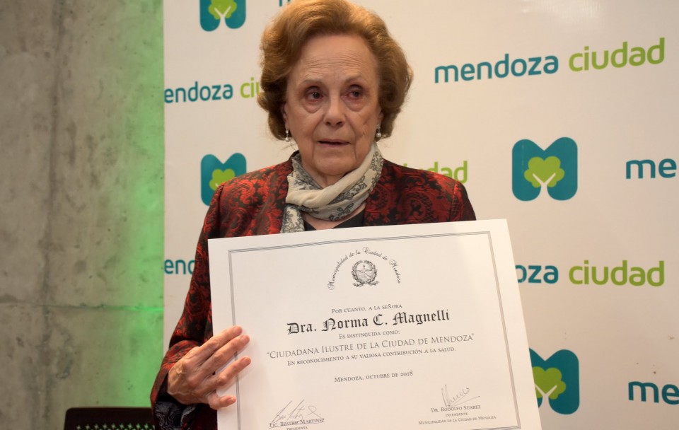 imagen La ex decana Norma Magnelli es ciudadana ilustre de Mendoza