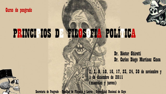 imagen Nuevo curso de posgrado "Principios de Filosofía Política"