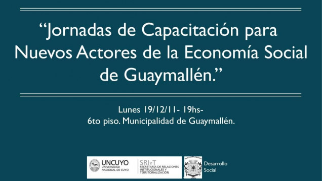 imagen Se llevaron a cabo las Jornadas de Capacitación para Nuevos Actores de la Economía Social de Guaymallén