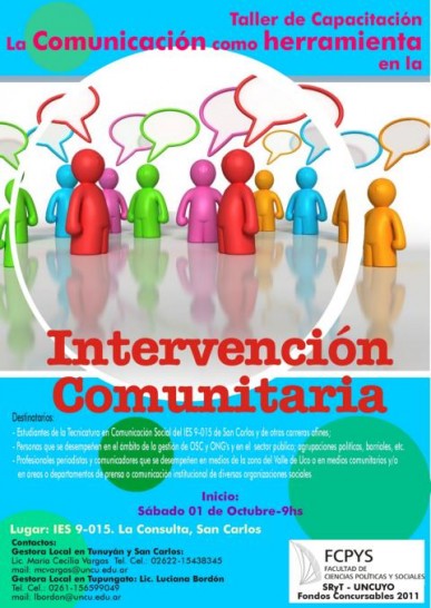 imagen Comienzan los talleres de "La comunicación como herramienta en la intervención comunitaria"