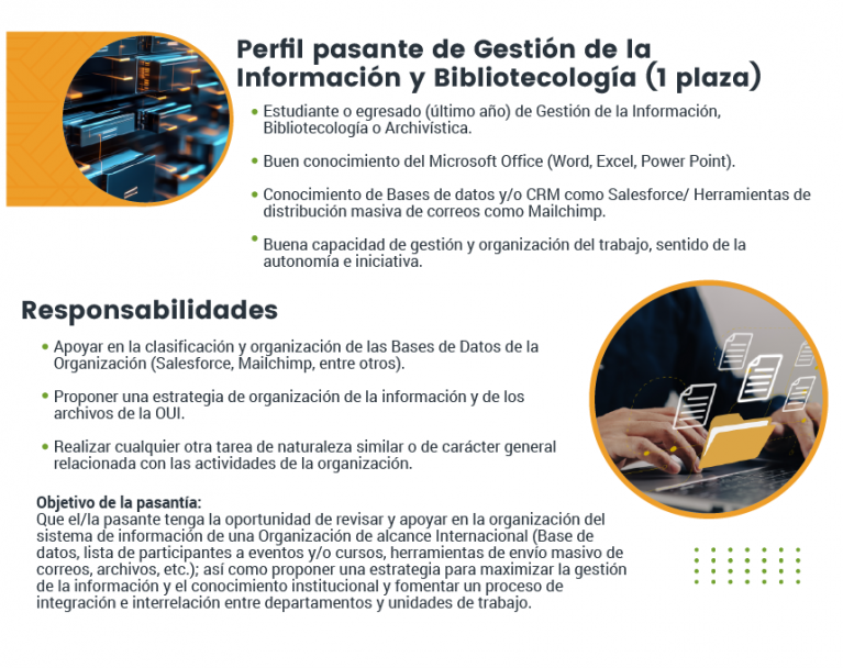 imagen La Organización Universitaria Interamericana (OUI) lanza su convocatoria para realizar pasantías virtuales