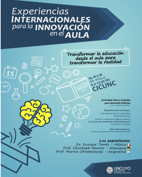 imagen Afiche Experiencias internacionales para la innovación en el aula 