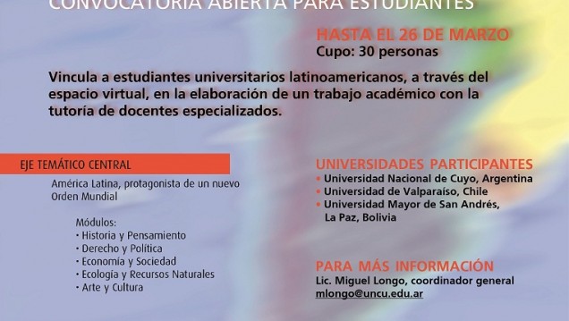 imagen Inscripción para la Cátedra Virtual Latinoamericana