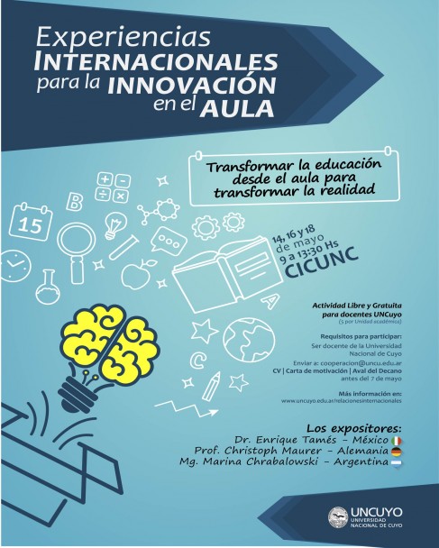 imagen Afiche Experiencias internacionales para la innovación en el aula 