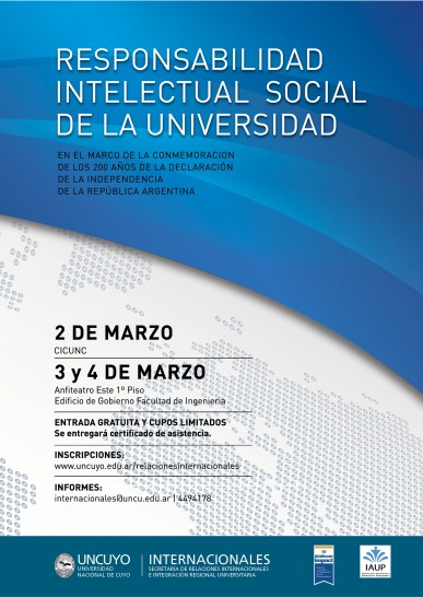 imagen Seminario Internacional sobre "Responsabilidad intelectual social de la universidad"