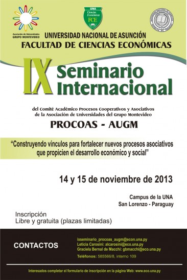 imagen  IX Seminario Internacional anual del Comité PROCOAS