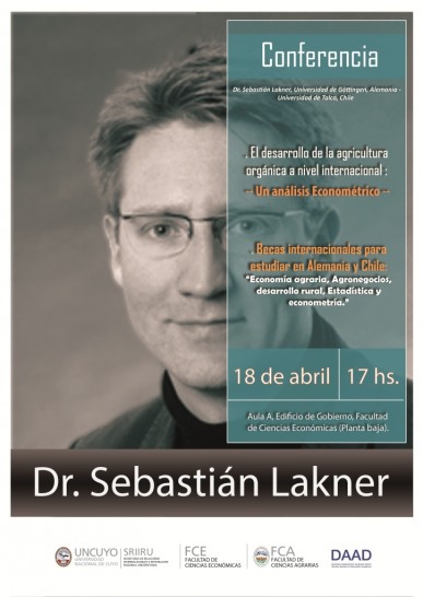 imagen Conferencia del Dr. Sebastian Lakner de la Universidad de Göttingen, Alemania