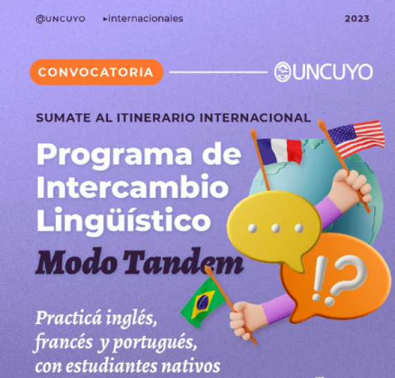 imagen Programa MODOTÁNDEM: practicá tu inglés, portugués y/o francés con estudiantes nativos