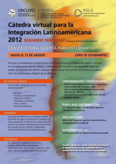 imagen La Cátedra Virtual Latinoamericana se expande a nuevas Universidades