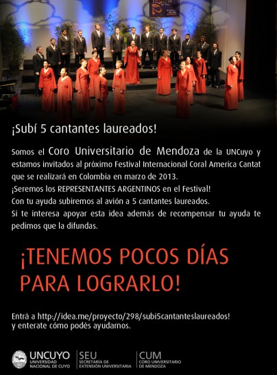 imagen Apoyemos al Coro Universitario de Mendoza