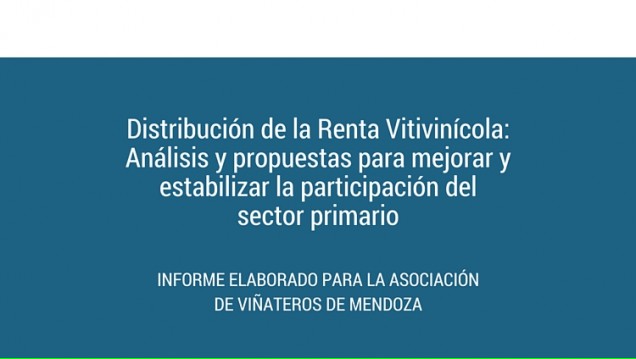 imagen Presentación Informe sobre la Distribución de la Renta Vitivinícola