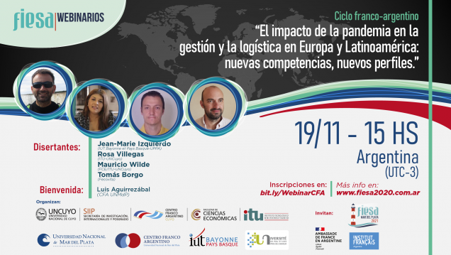 imagen Ciclo franco-argentino:  "El impacto de la pandemia en la gestión y la logística en Europa y América Latina: nuevas competencias, nuevos perfiles"