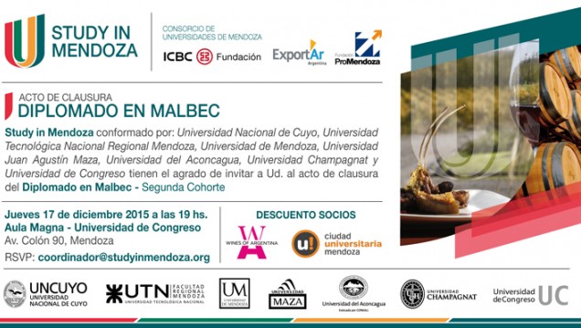 imagen Las 7 universidades de Mendoza terminan su exitoso año y  entregan diplomas por la 2da cohorte del Primer Diplomado en Malbec