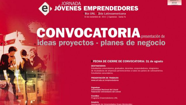 imagen Convocatoria para la 6ta Jornada UNL y 2ª Latinoamericana de Jóvenes Emprendedores.