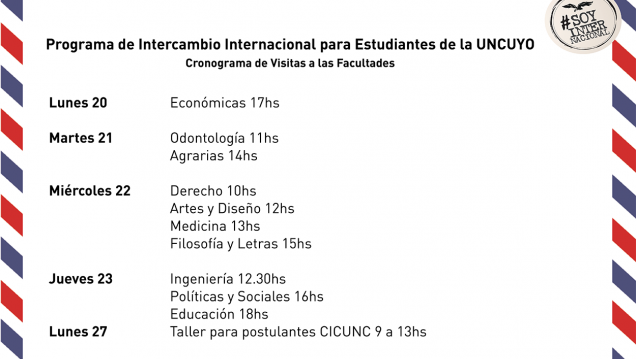 imagen Charlas informativas sobre el Programa Internacional de Intercambio