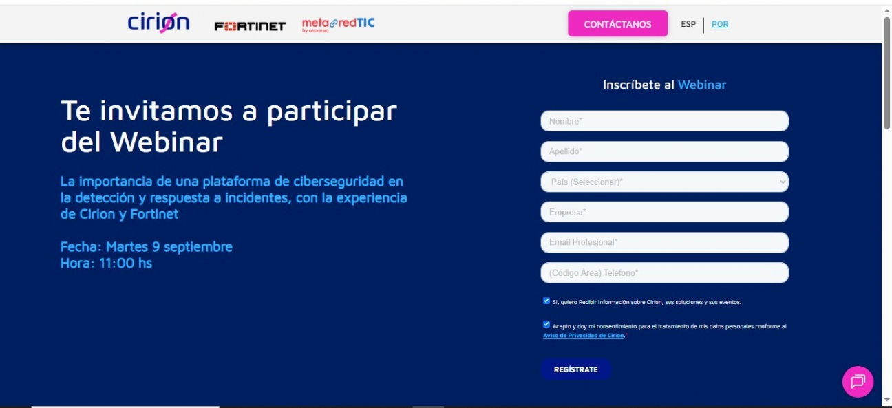 imagen  Invitamos al Webinar de Metared sobre Ciberseguridad para Universidades