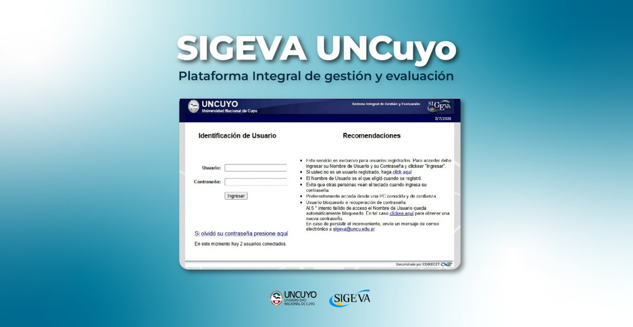 imagen La UNCUYO actualizó su plataforma SIGEVA