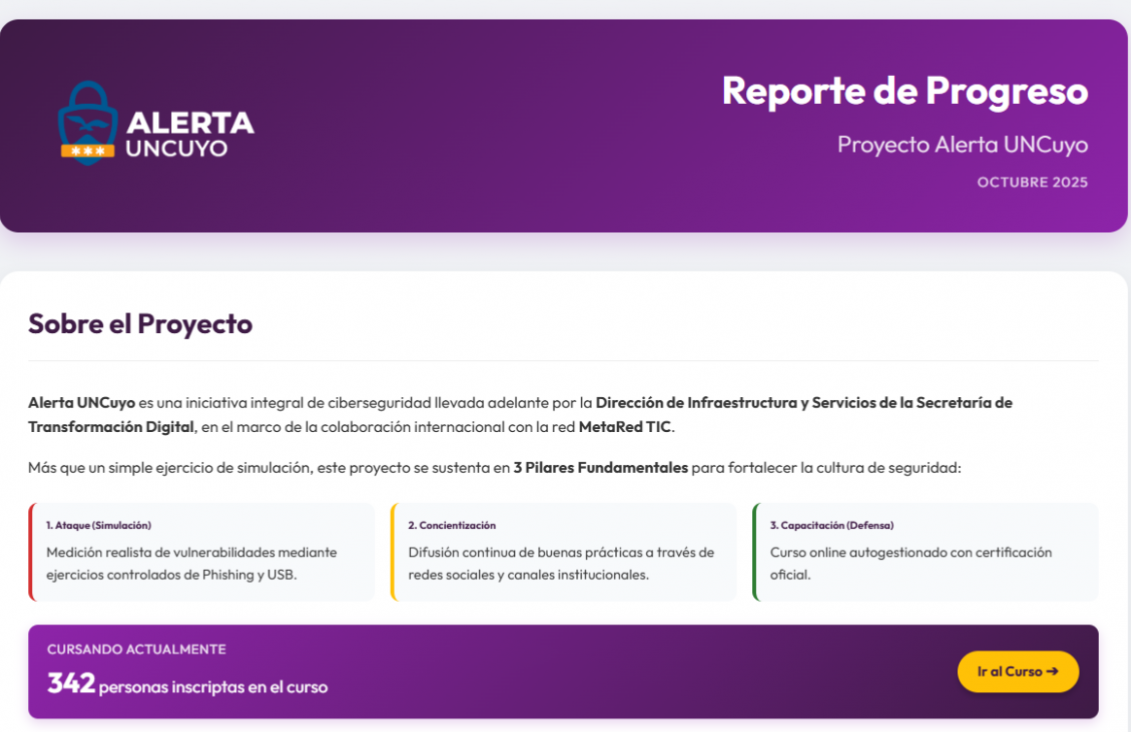 imagen A.L.E.R.T.A UNCUYO ya tiene su primer reporte temporal